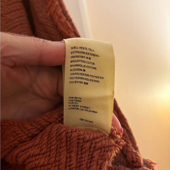 NWT Free People Rust Hooded Cape Zip-Up Jacket/Poncho in RUST - Picture 7 of 8